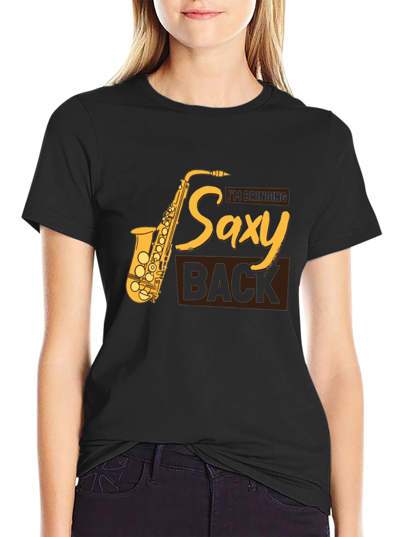 Saxy Back T-Shirt - Music Lover Tee
