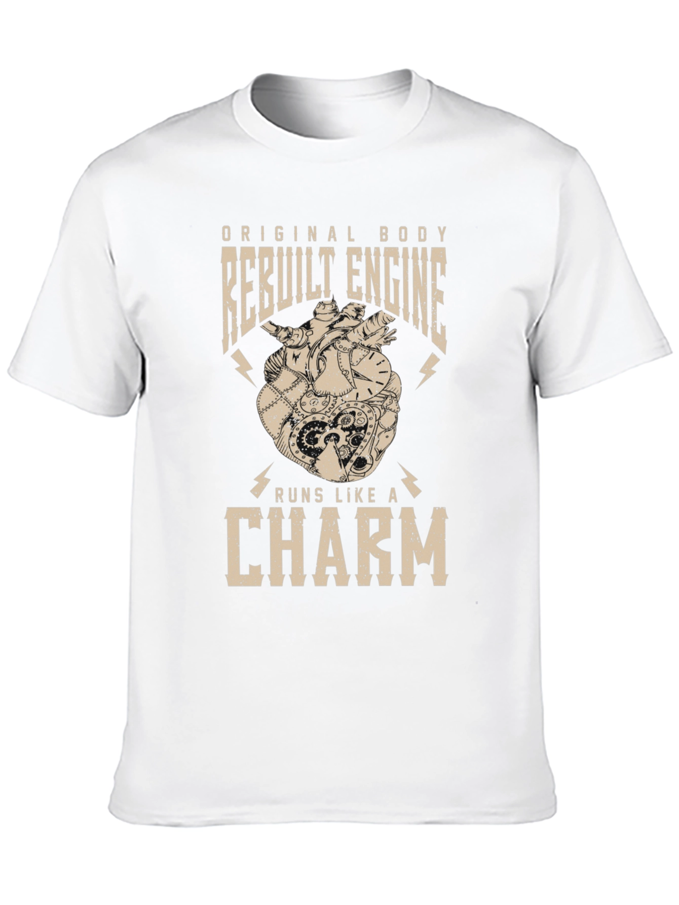 Original Body Rebuilt Engine Mens Black T-Shirt
