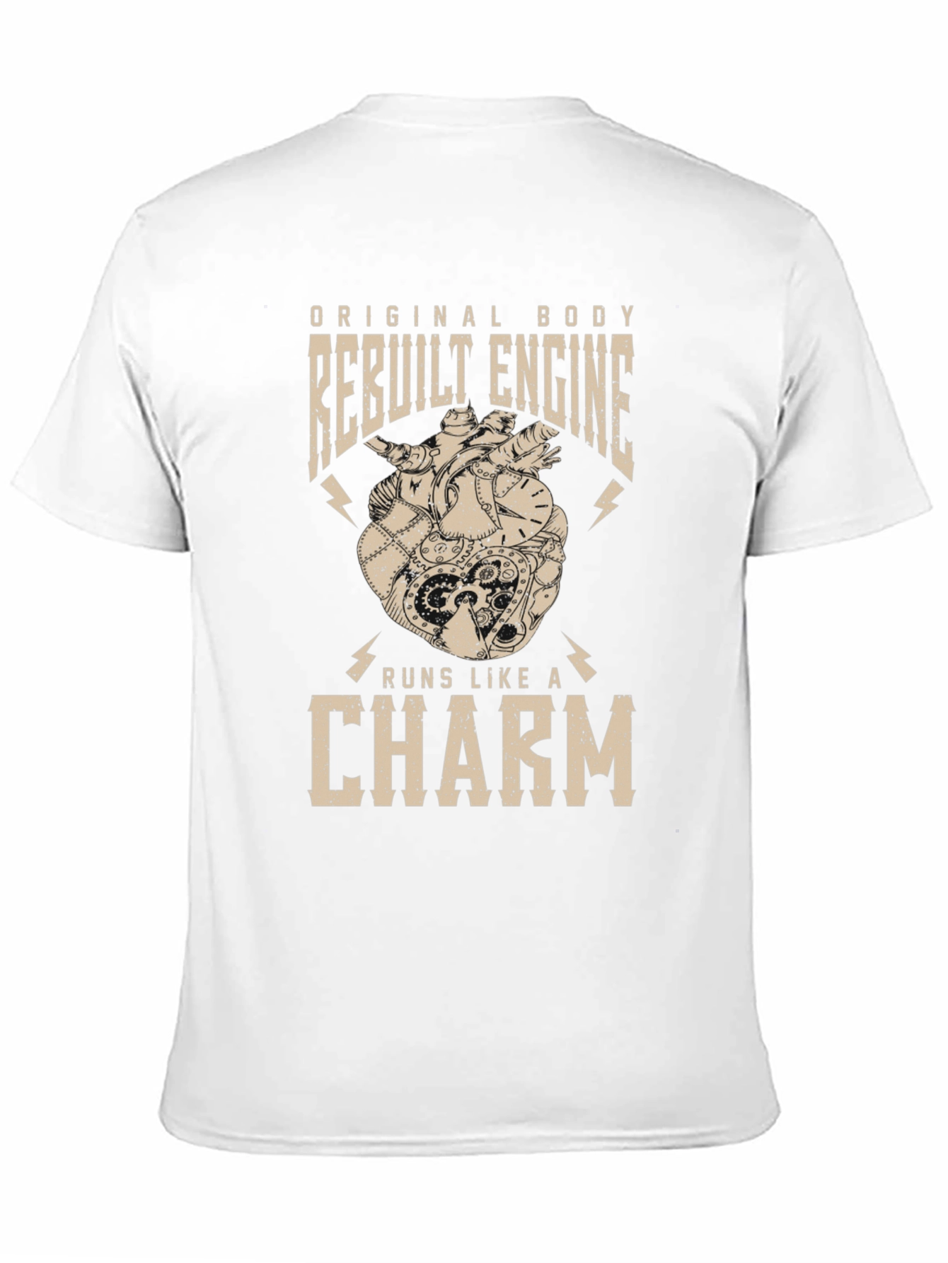 Original Body Rebuilt Engine Mens Black T-Shirt