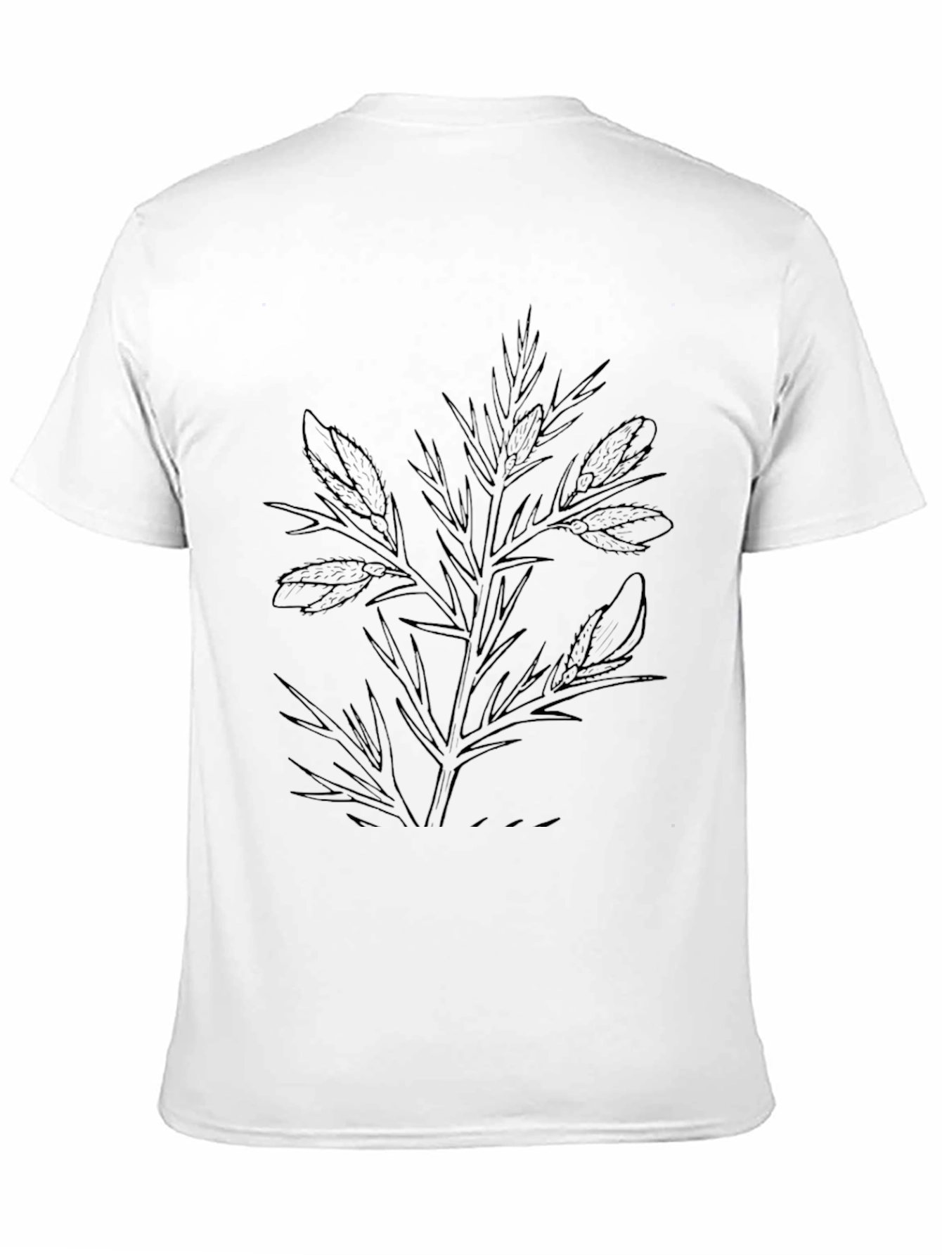 Botanical Print Black T-Shirt