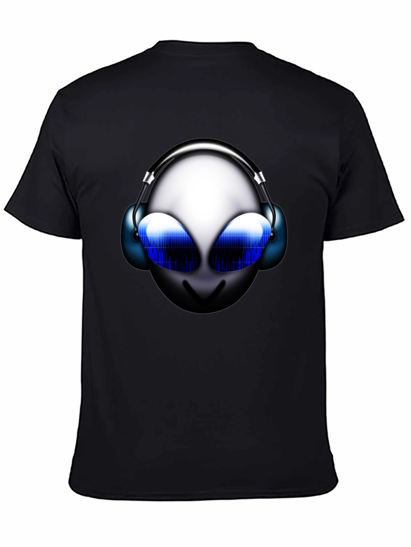 Alien DJ Graphic T-Shirt - Black Cotton Tee
