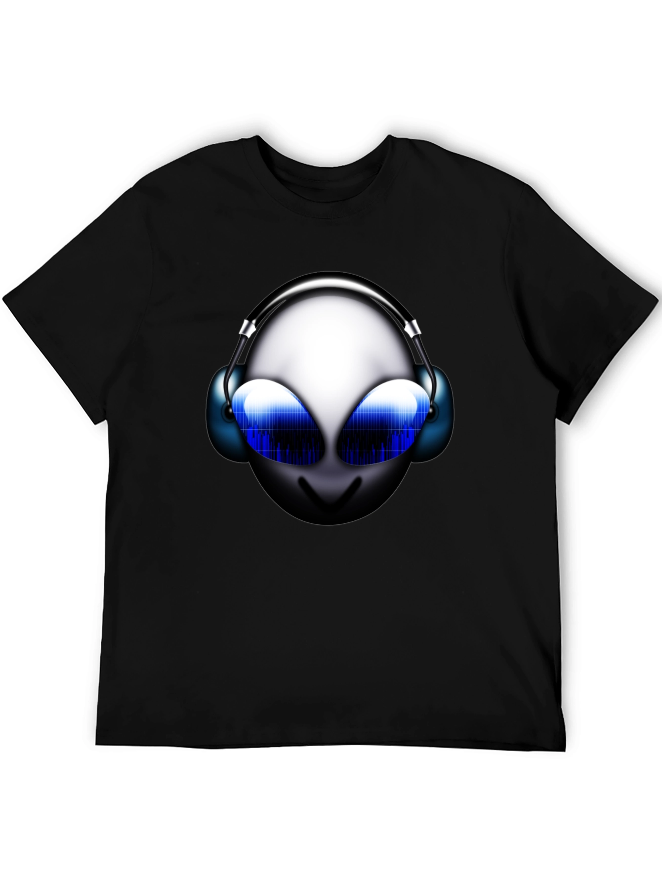Alien DJ Graphic T-Shirt - Black Cotton Tee
