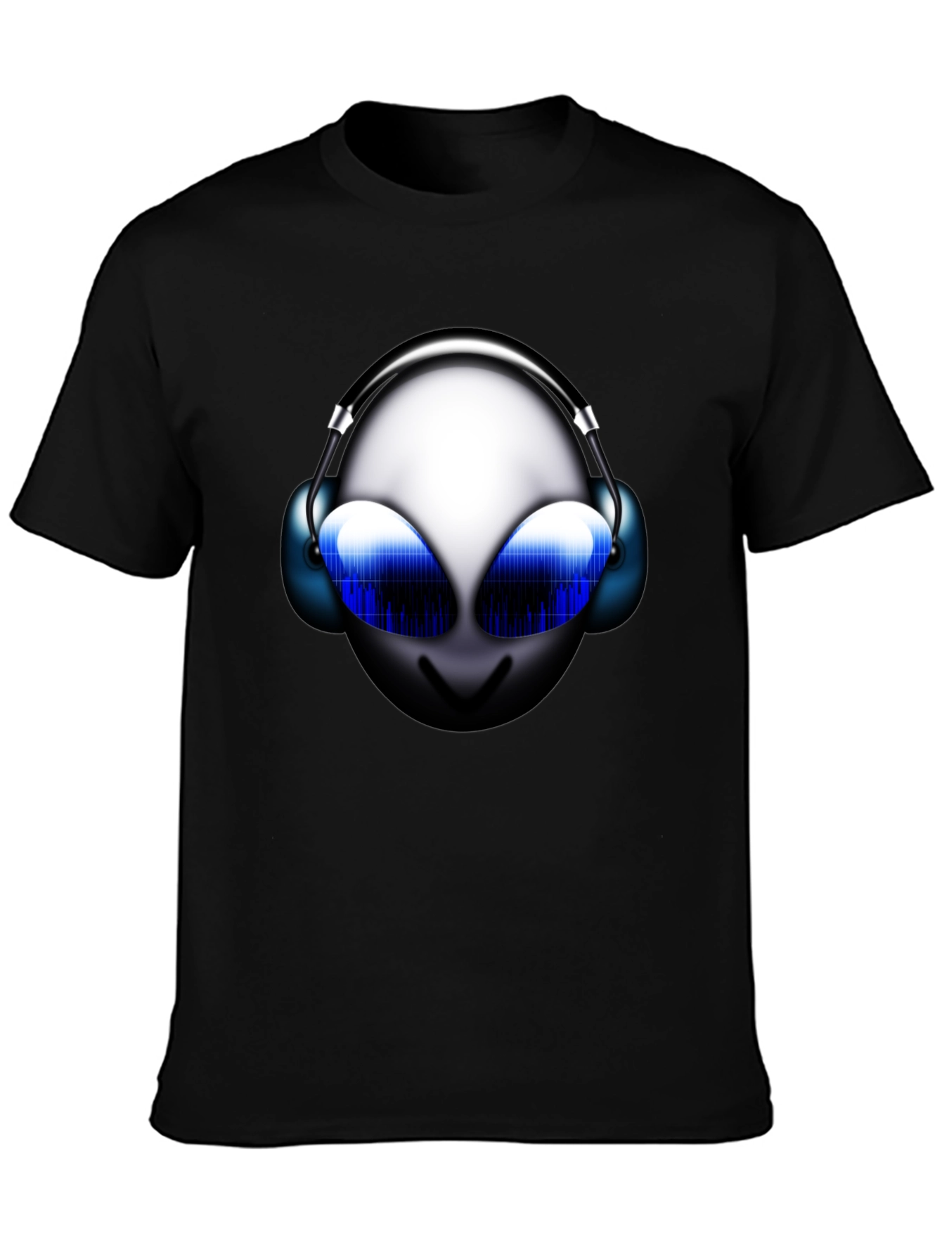 Alien DJ Graphic T-Shirt - Black Cotton Tee