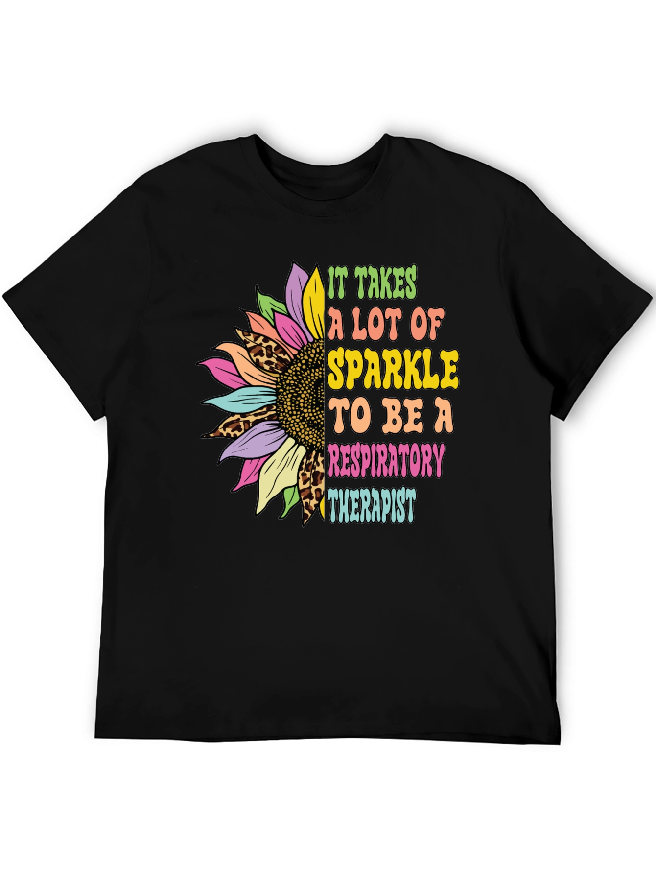 Respiratory Therapist Sunflower Graphic T-Shirt