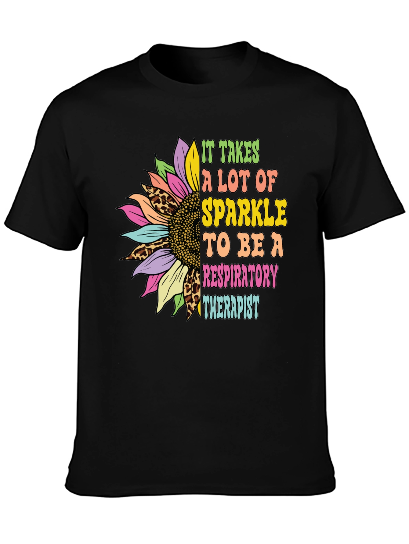 Respiratory Therapist Sunflower Graphic T-Shirt