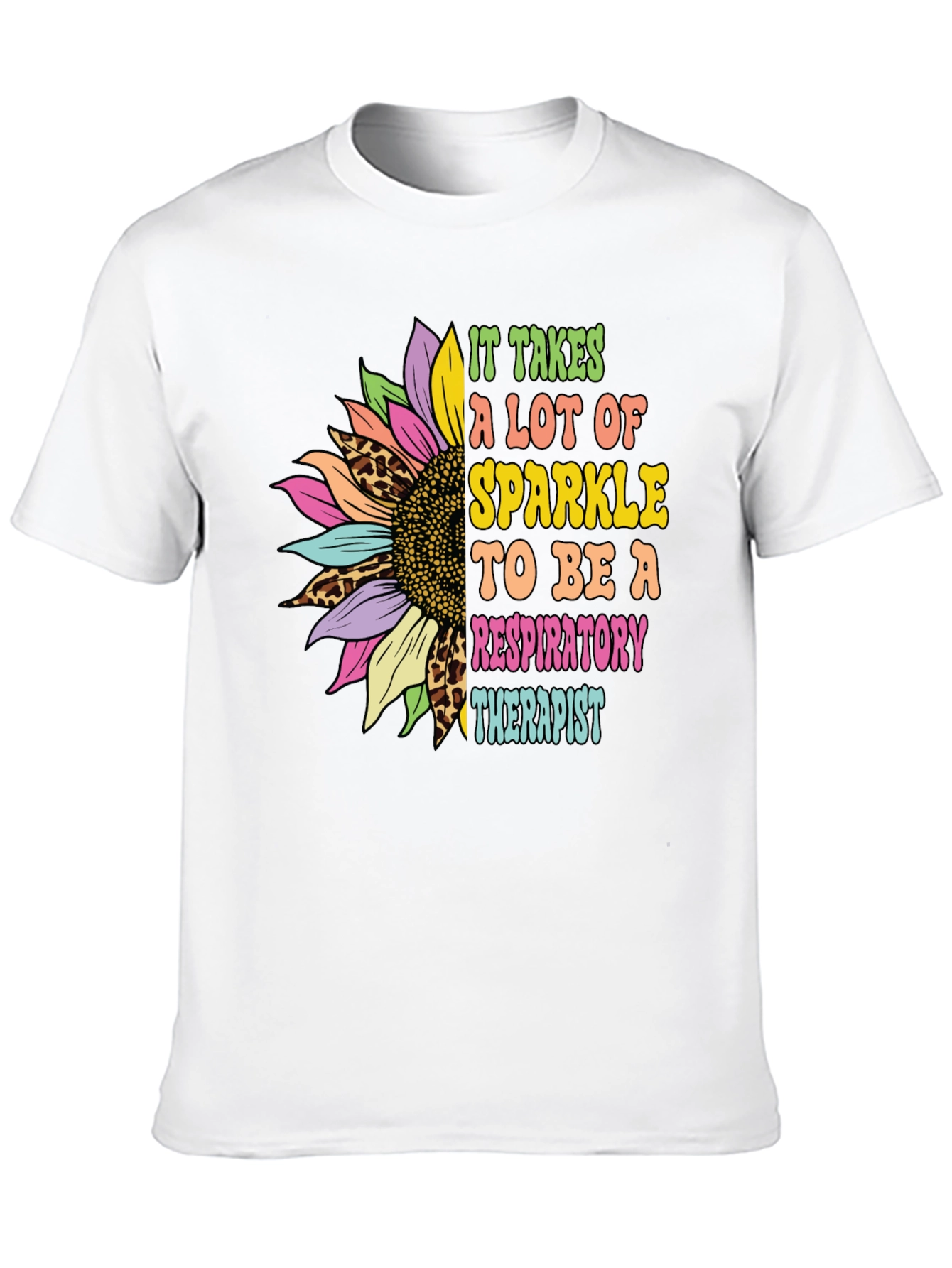 Respiratory Therapist Sunflower Graphic T-Shirt