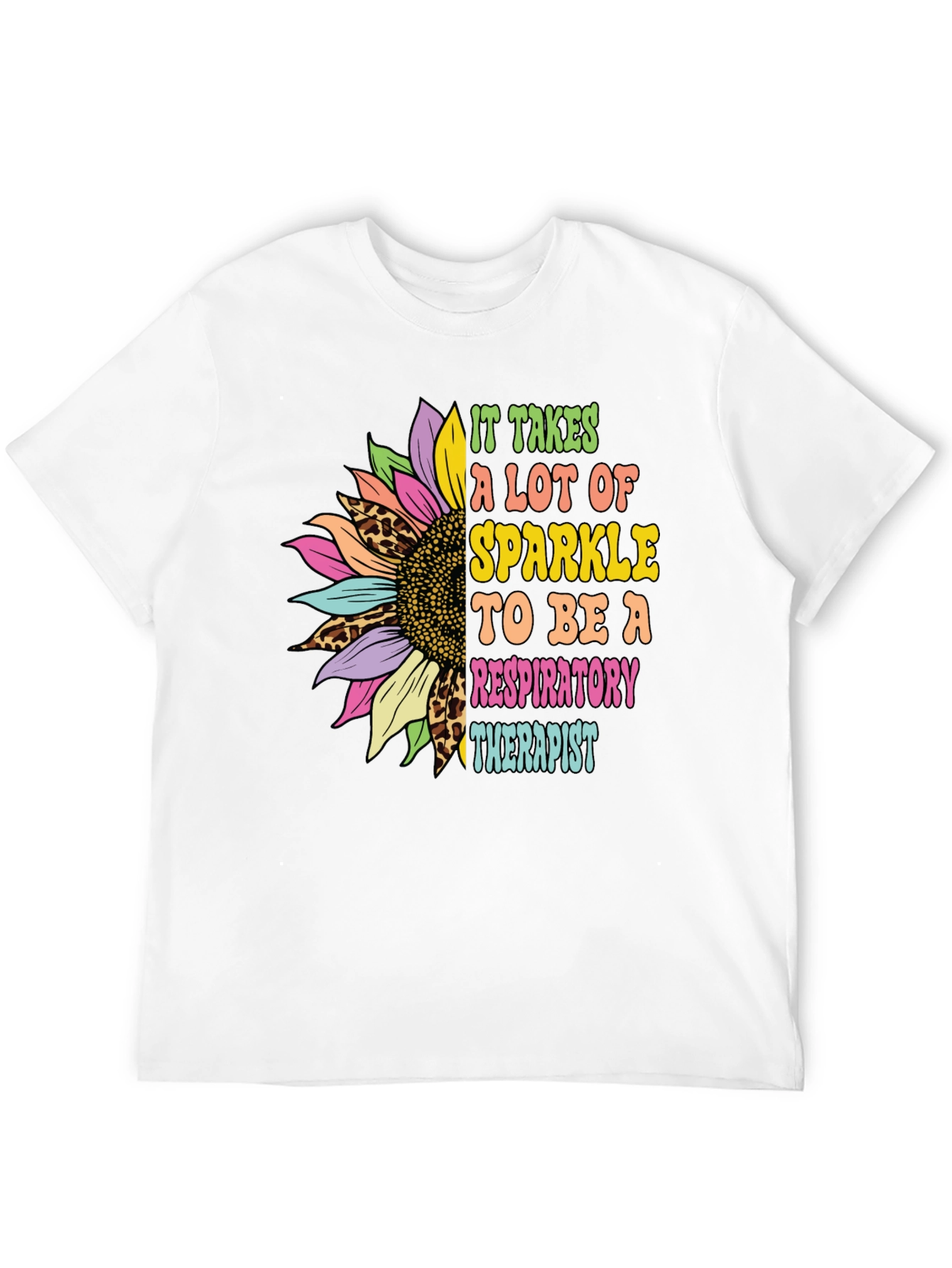 Respiratory Therapist Sunflower Graphic T-Shirt