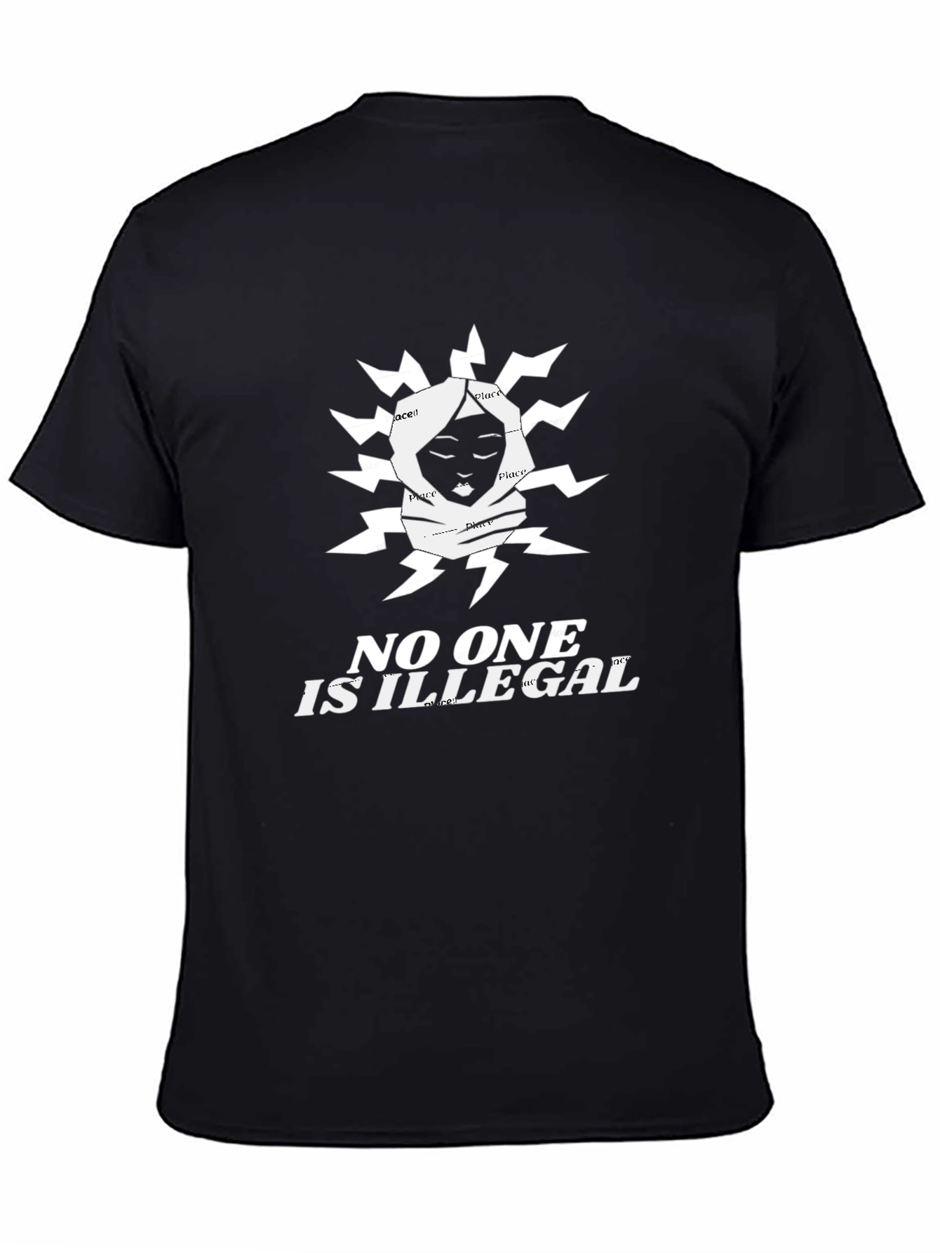 No One is Illegal Graphic Tee - Black