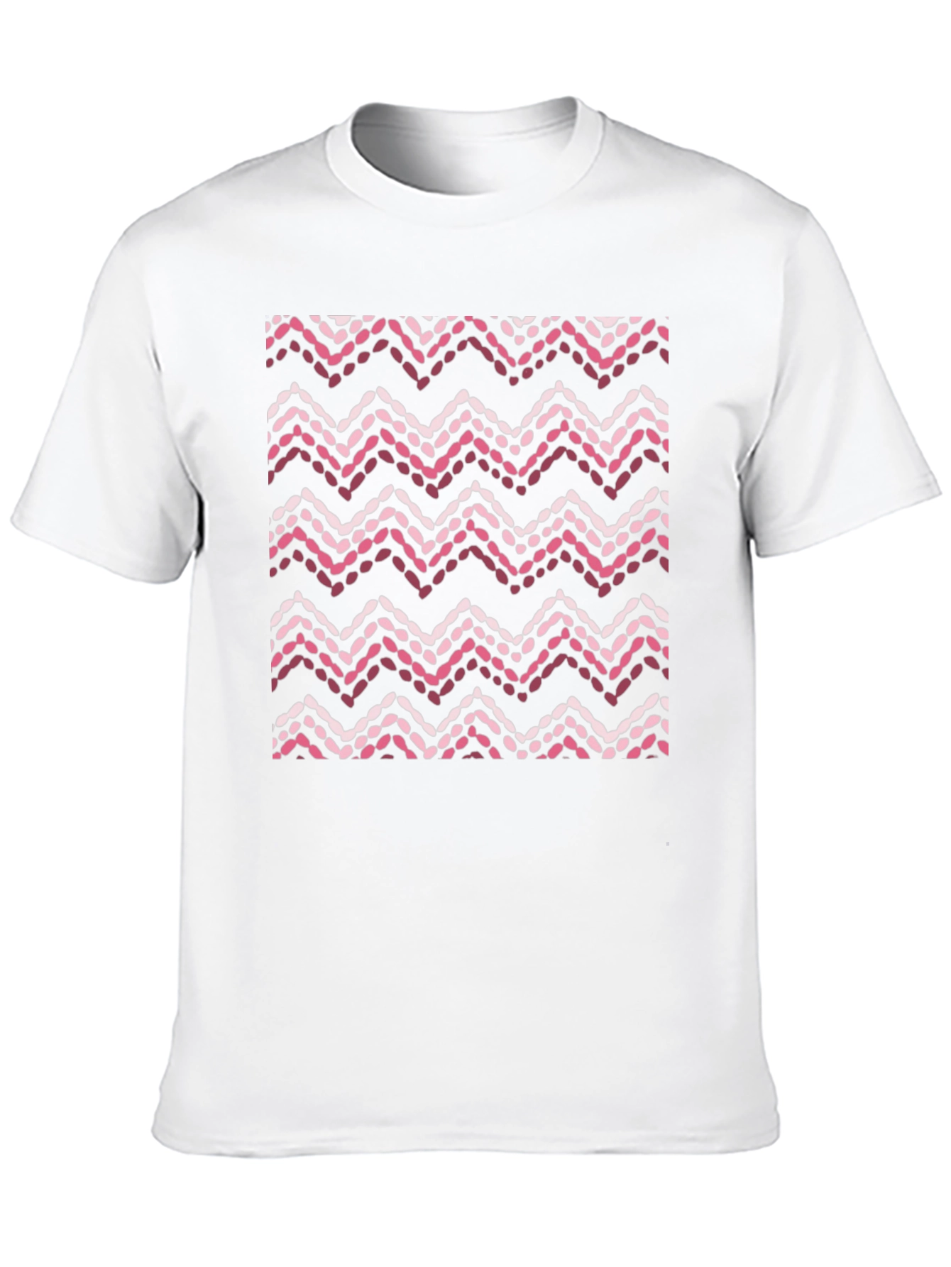 Mens Graphic Tee - Pink Zig Zag