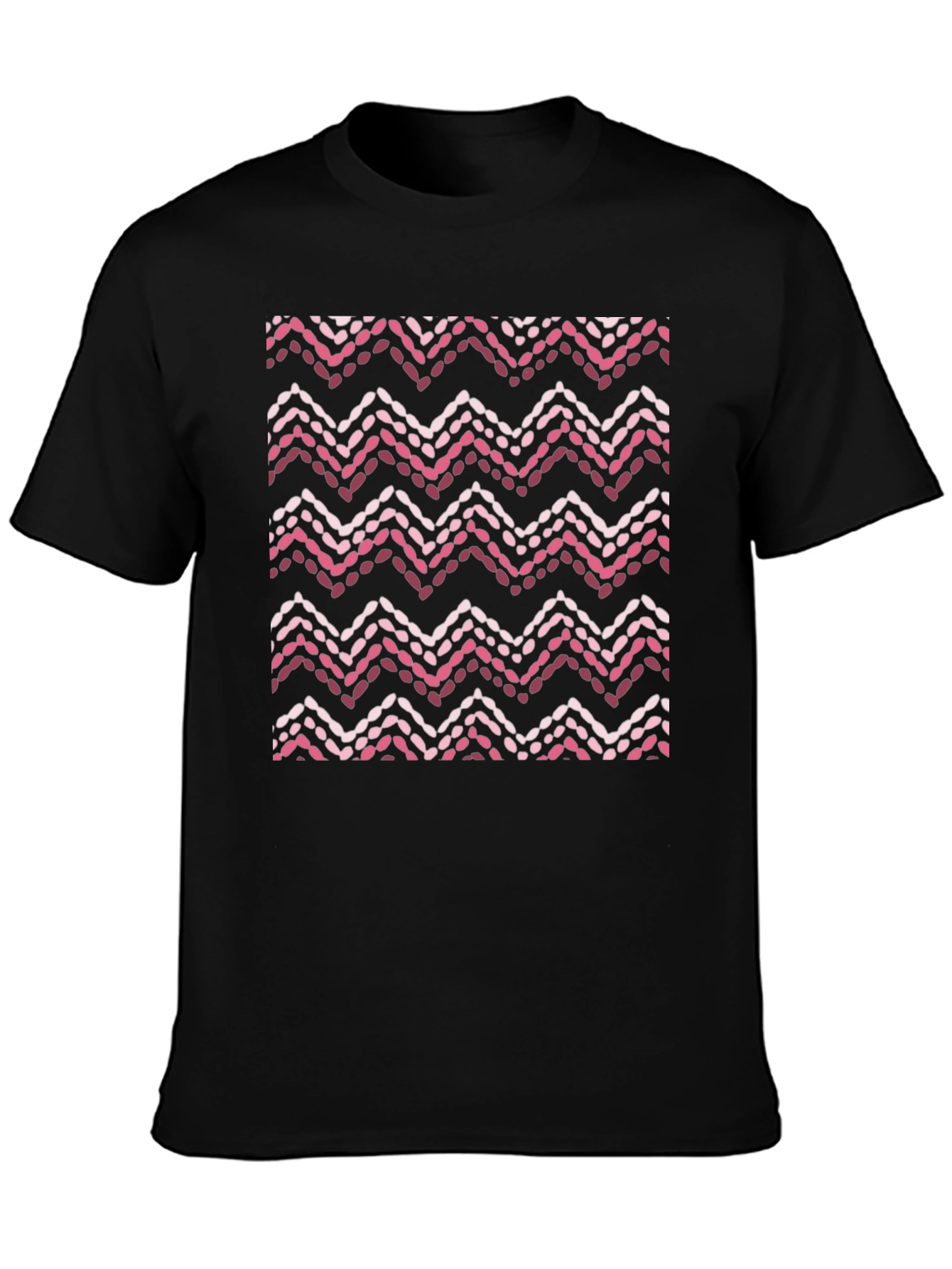 Mens Graphic Tee - Pink Zig Zag