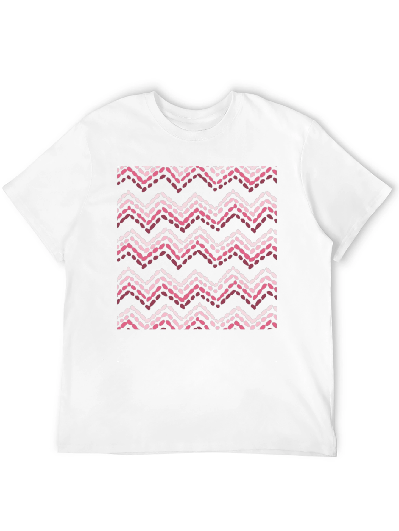 Mens Graphic Tee - Pink Zig Zag