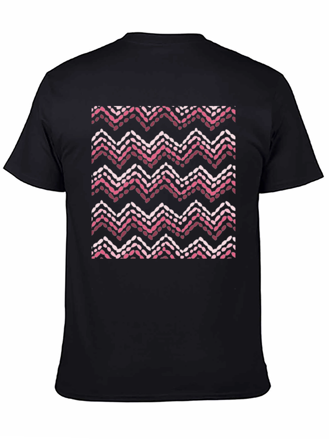 Mens Graphic Tee - Pink Zig Zag