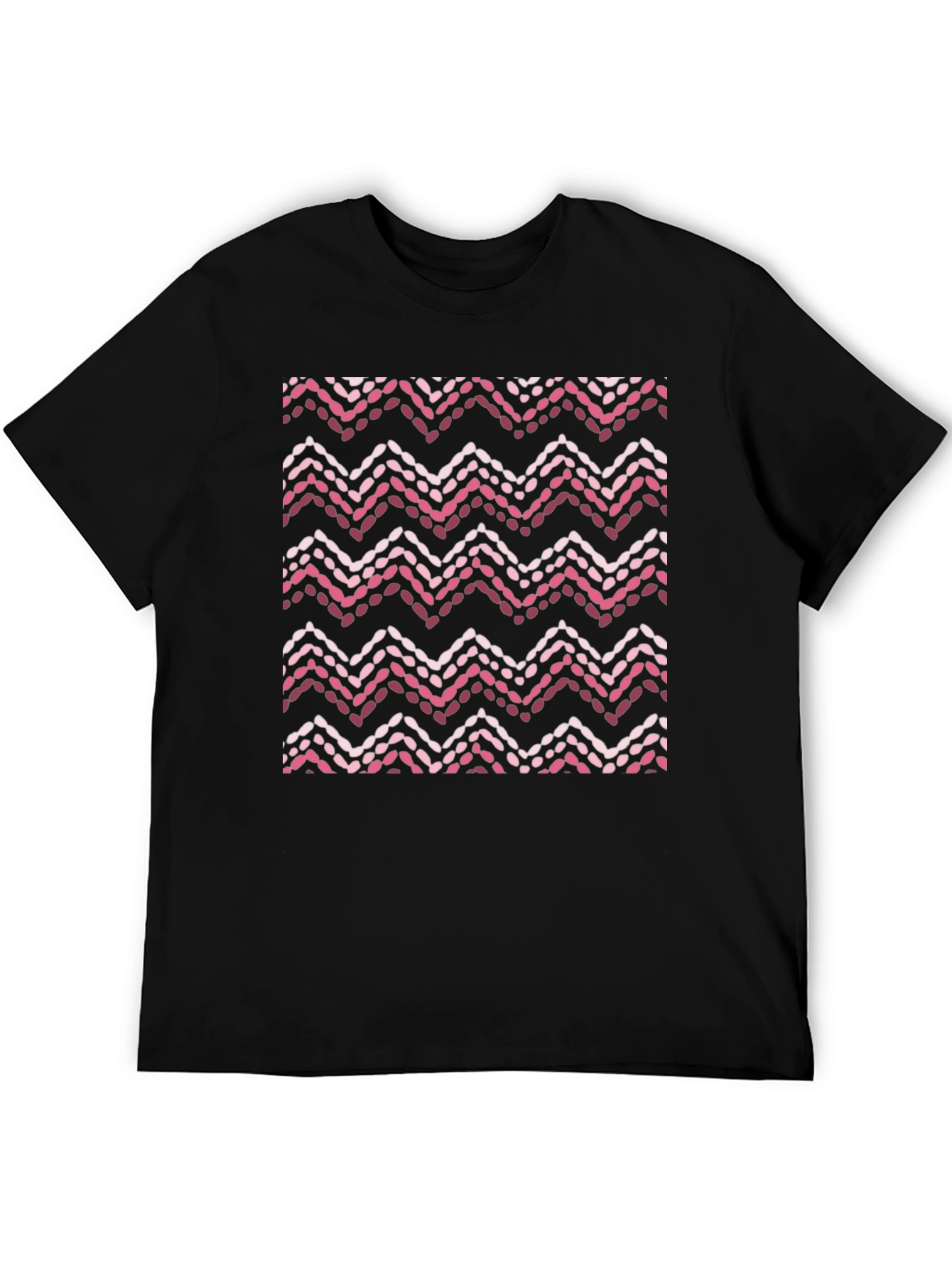 Mens Graphic Tee - Pink Zig Zag