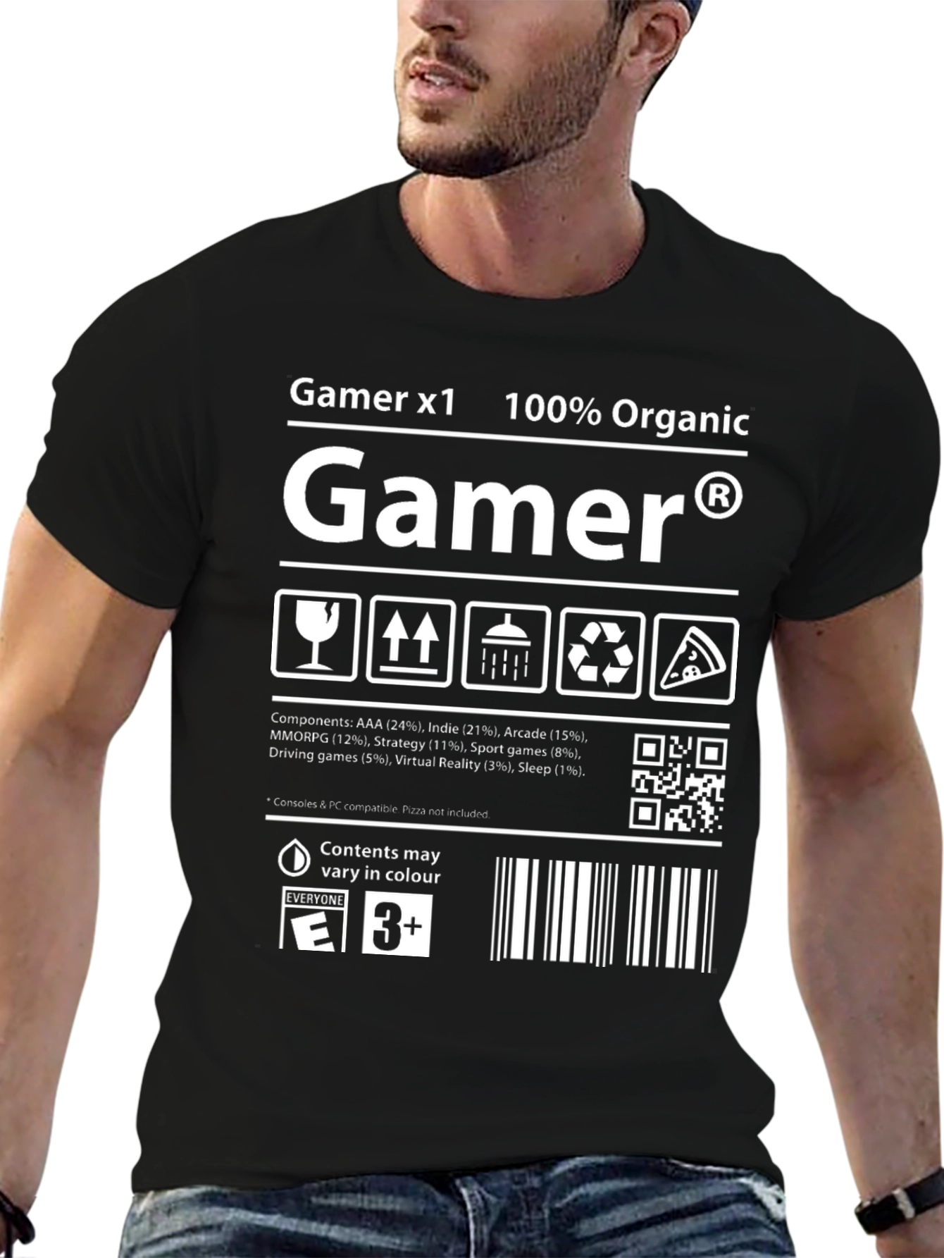 Gamer Organic Cotton Graphic T-Shirt