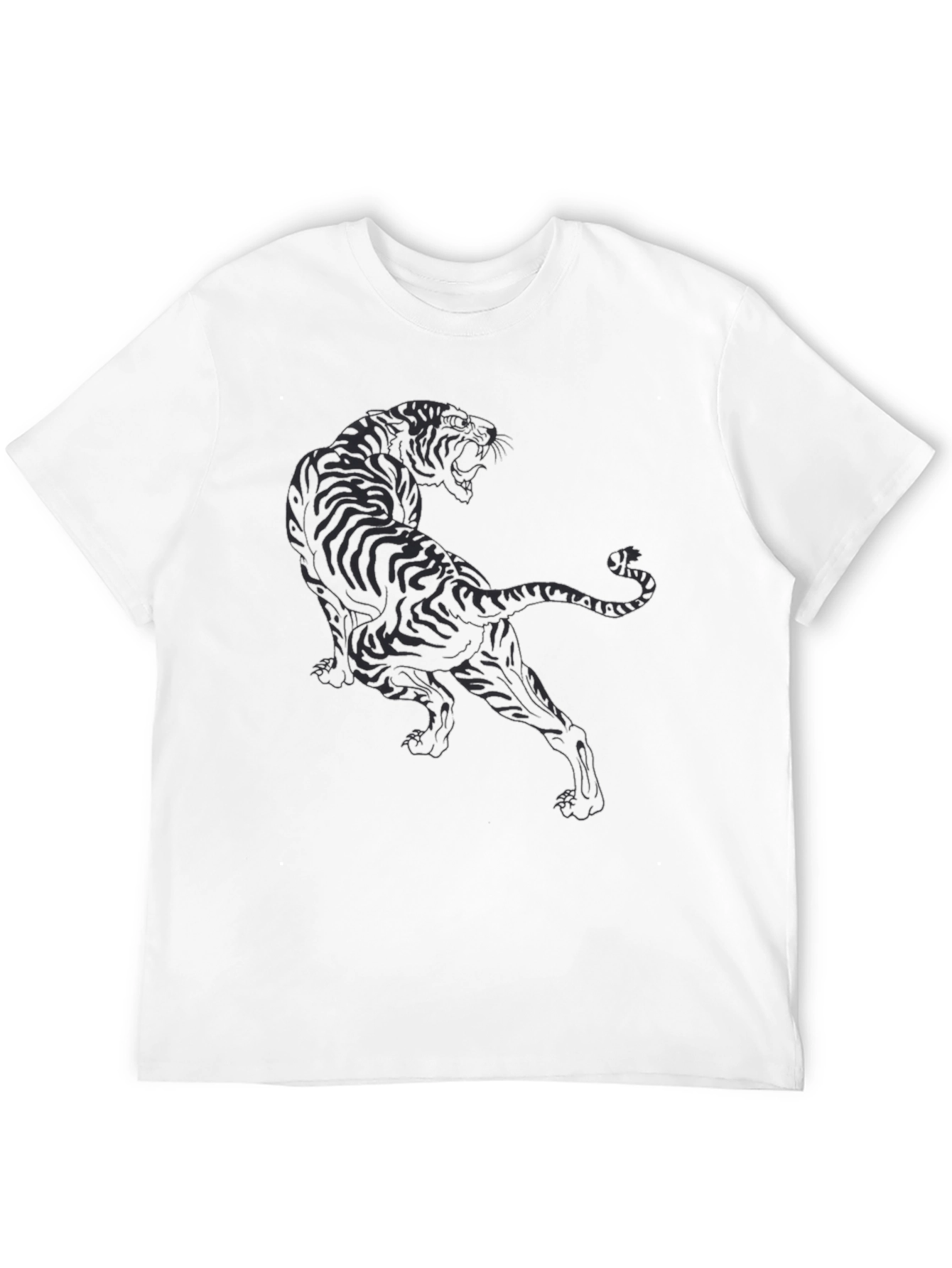 Black Tiger Graphic Tee - Stylish Mens T-Shirt