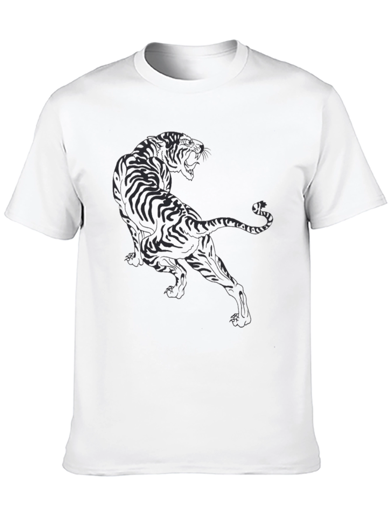 Black Tiger Graphic Tee - Stylish Mens T-Shirt
