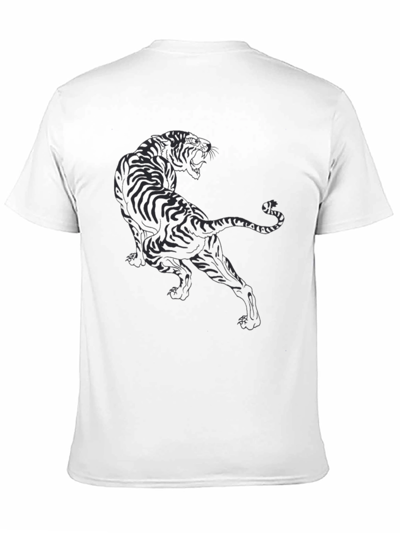 Black Tiger Graphic Tee - Stylish Mens T-Shirt