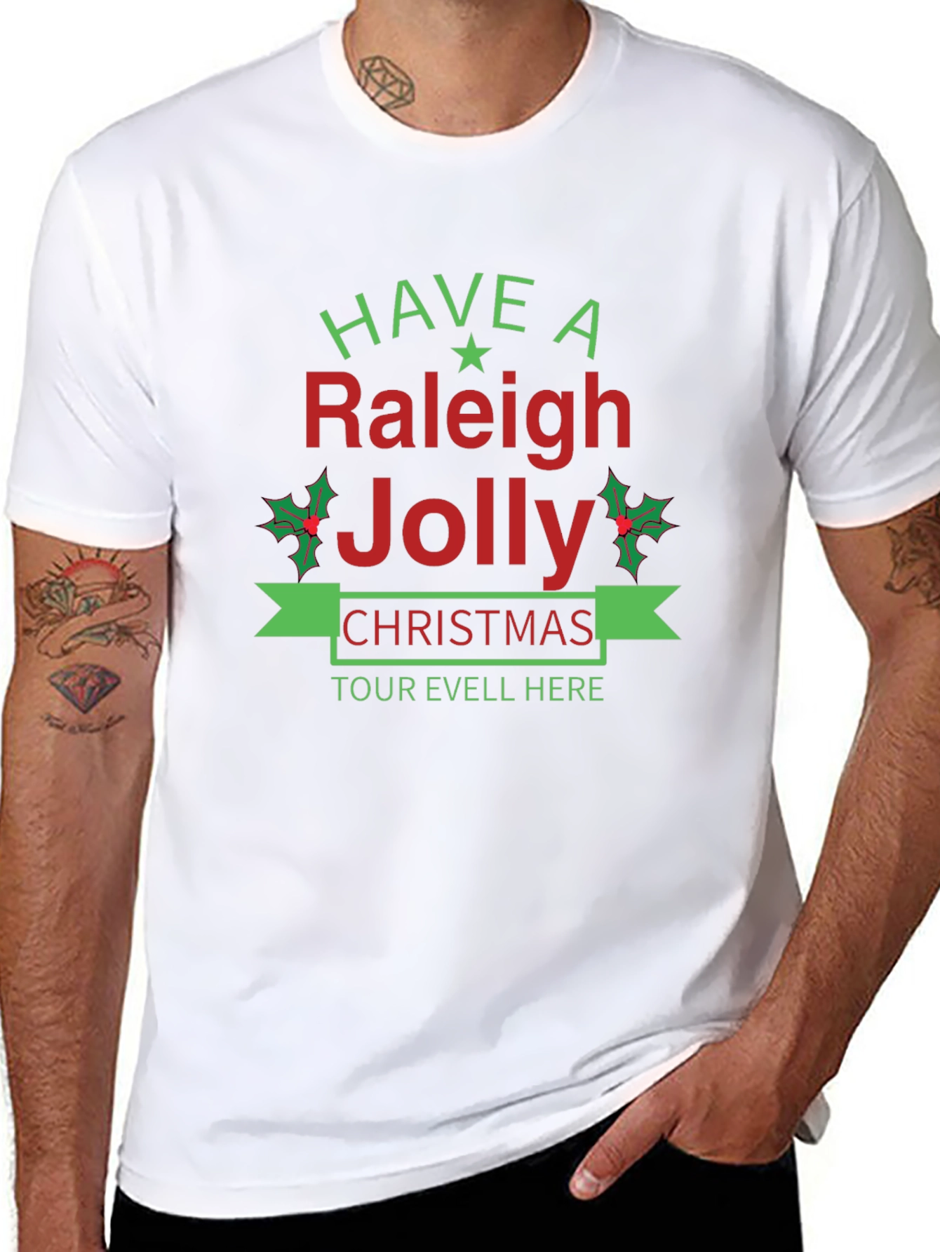Raleigh Jolly Christmas Graphic T-Shirt