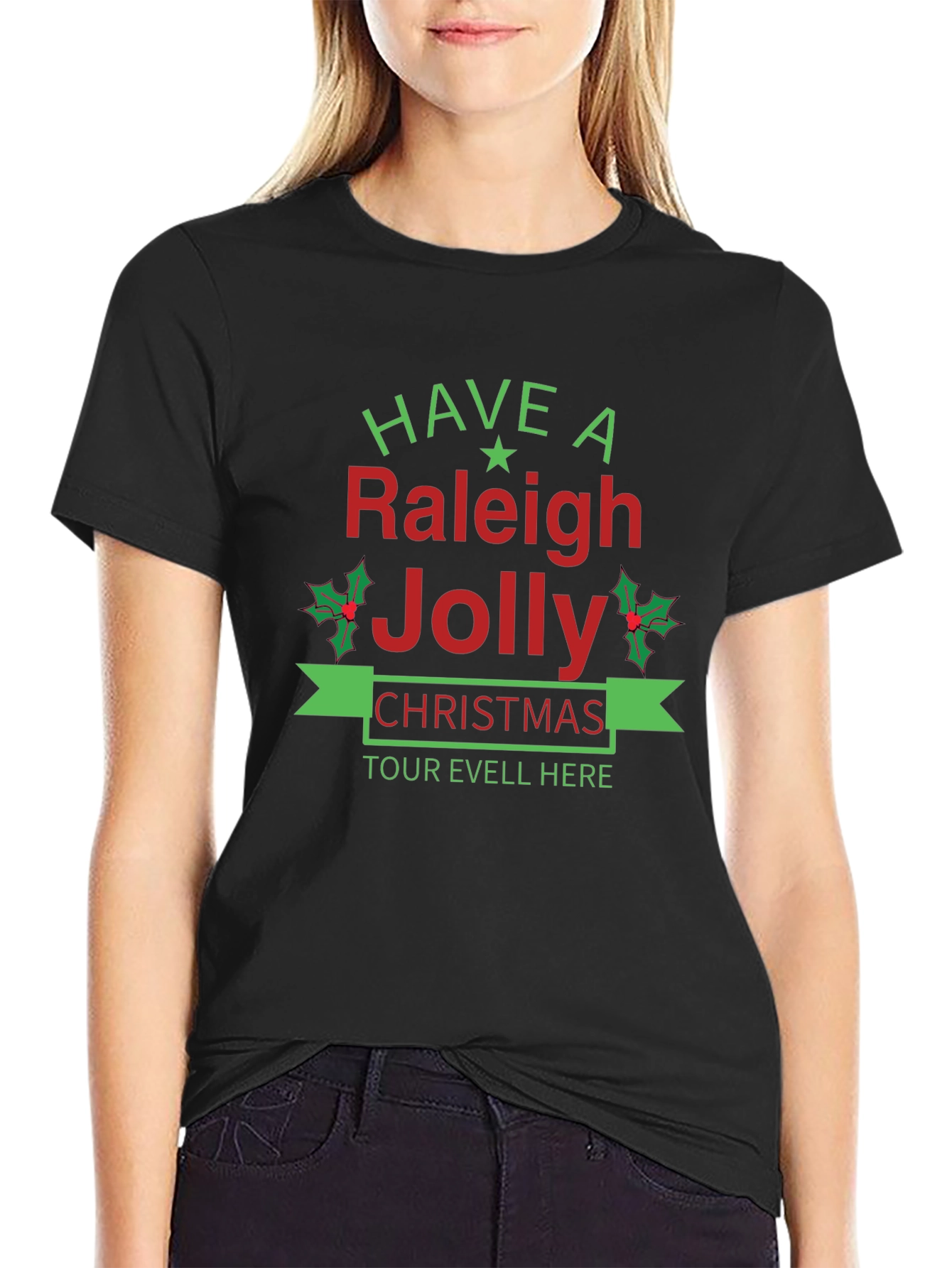 Raleigh Jolly Christmas Graphic T-Shirt