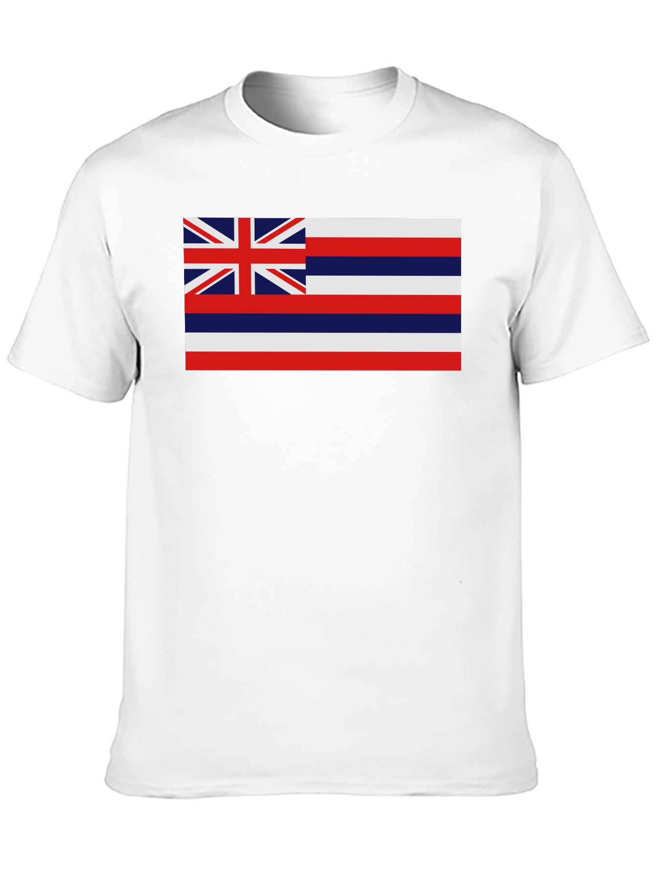 Hawaii Flag Graphic T-Shirt - Black Casual Tee