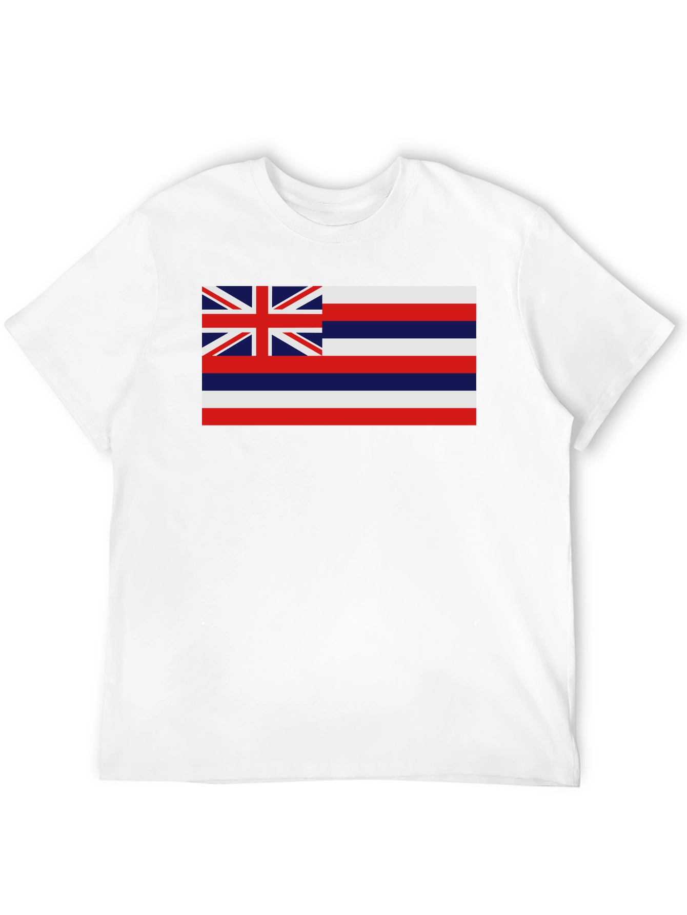 Hawaii Flag Graphic T-Shirt - Black Casual Tee