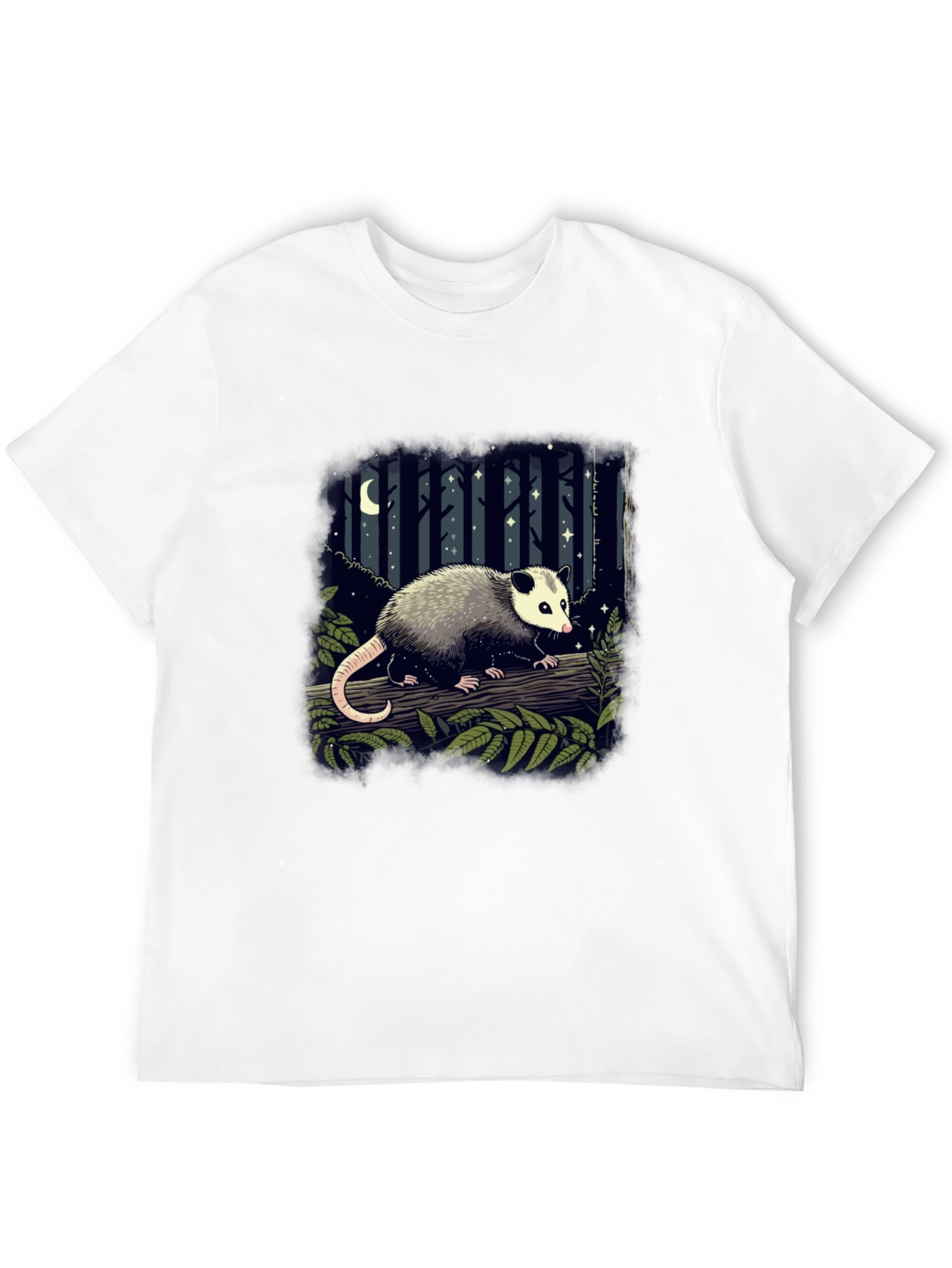 Opossum T-Shirt - Night Forest Design