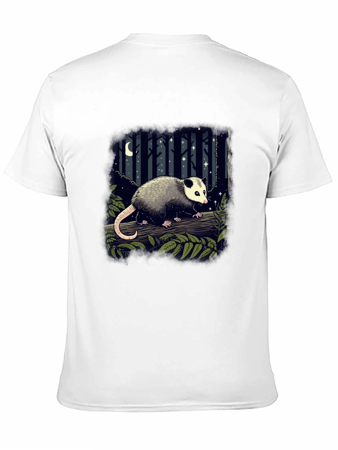 Opossum T-Shirt - Night Forest Design