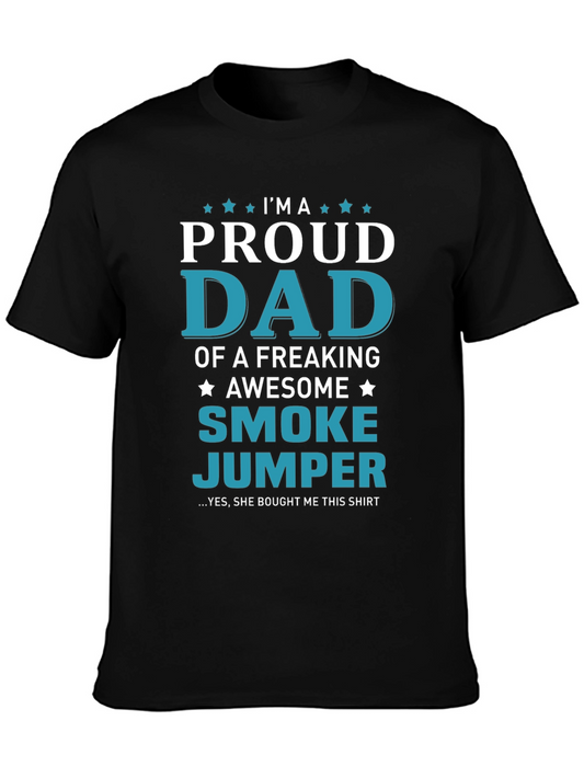 Proud Smoke Jumper Dad Graphic T-Shirt