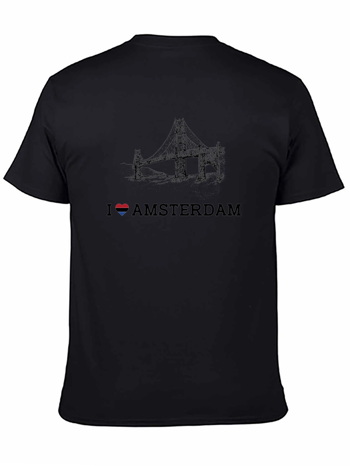 I Love Amsterdam Black T-Shirt