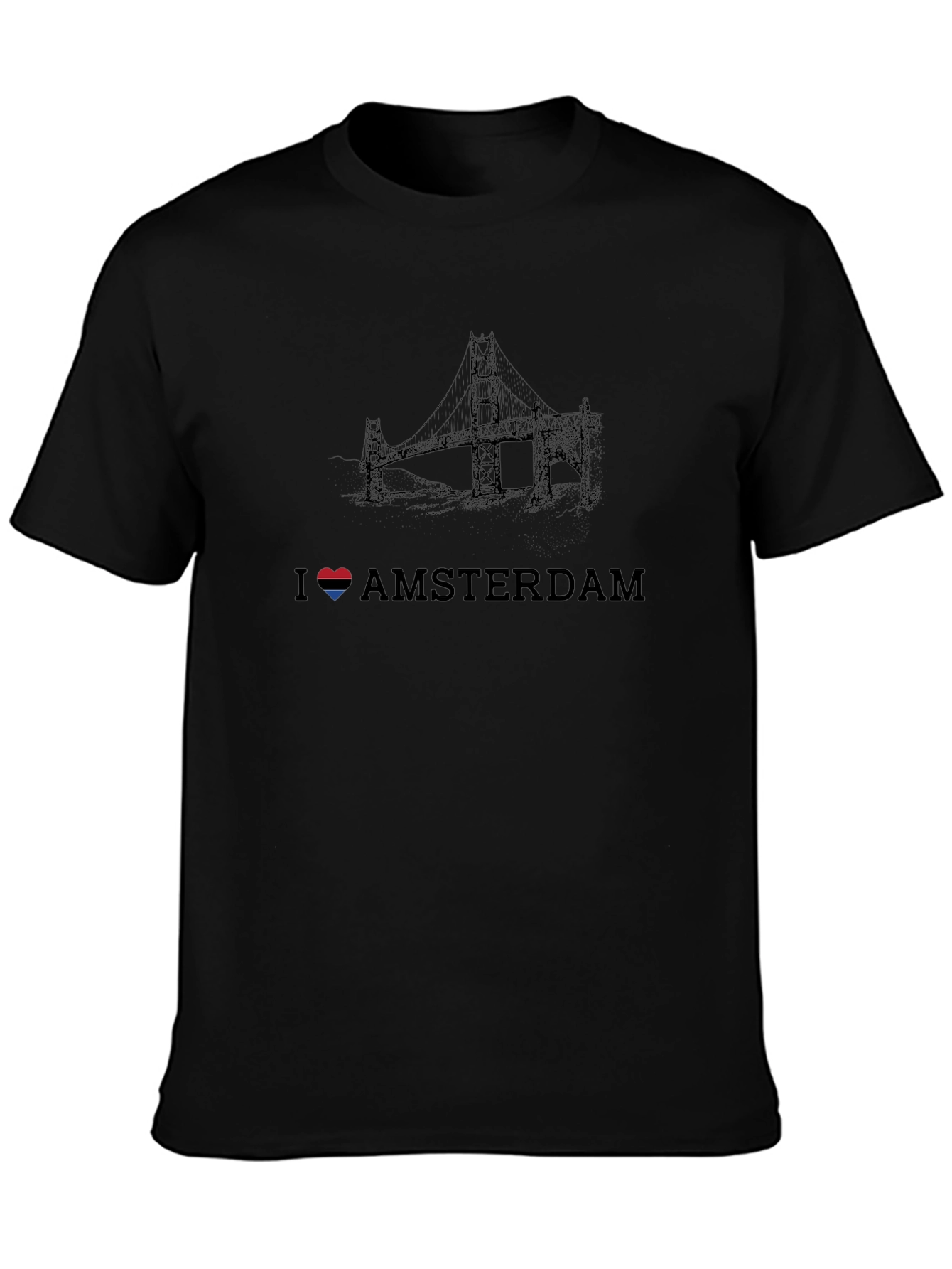 I Love Amsterdam Black T-Shirt