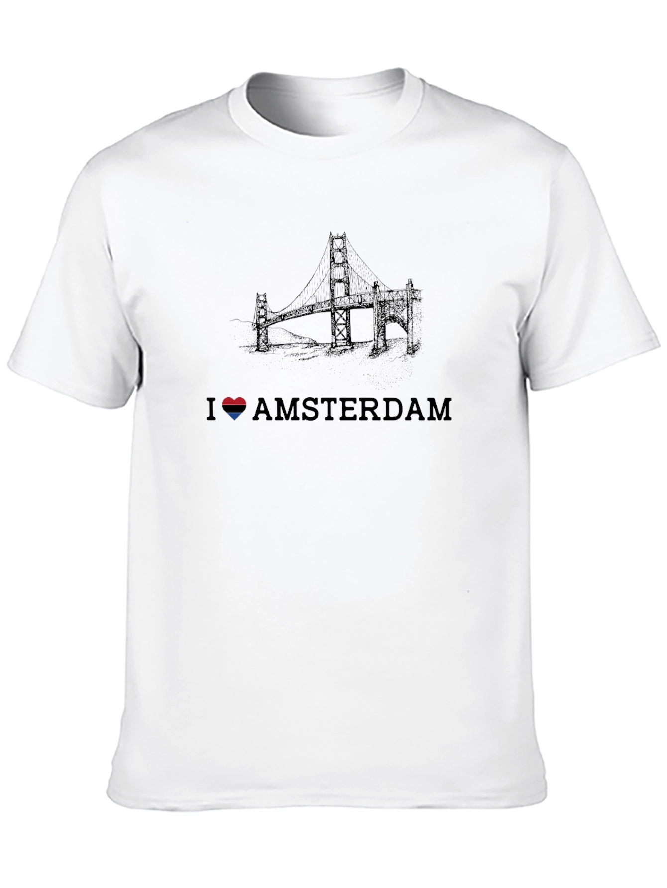 I Love Amsterdam Black T-Shirt