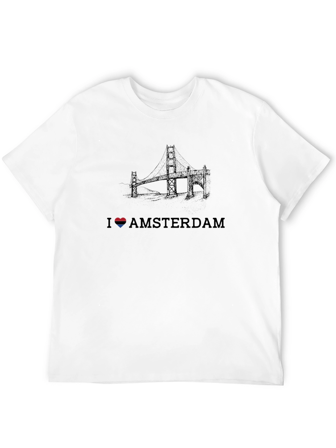 I Love Amsterdam Black T-Shirt