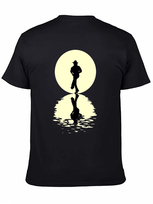 Cowboy Silhouette Reflection T-Shirt - Unique Graphic Tee