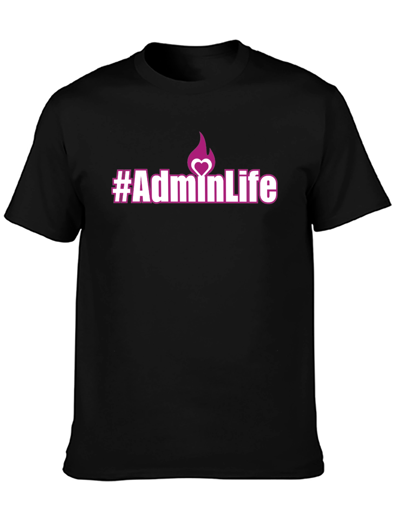 #AdminLife Graphic T-Shirt - Black Casual Tee