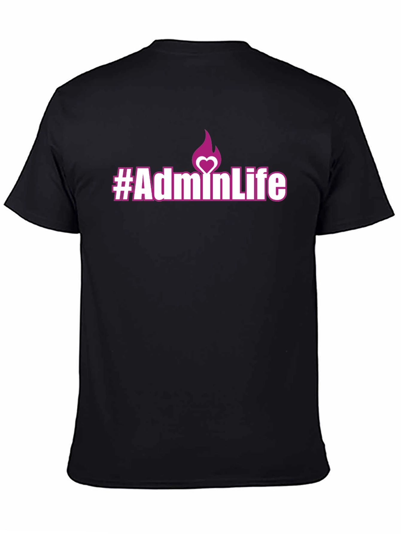 #AdminLife Graphic T-Shirt - Black Casual Tee