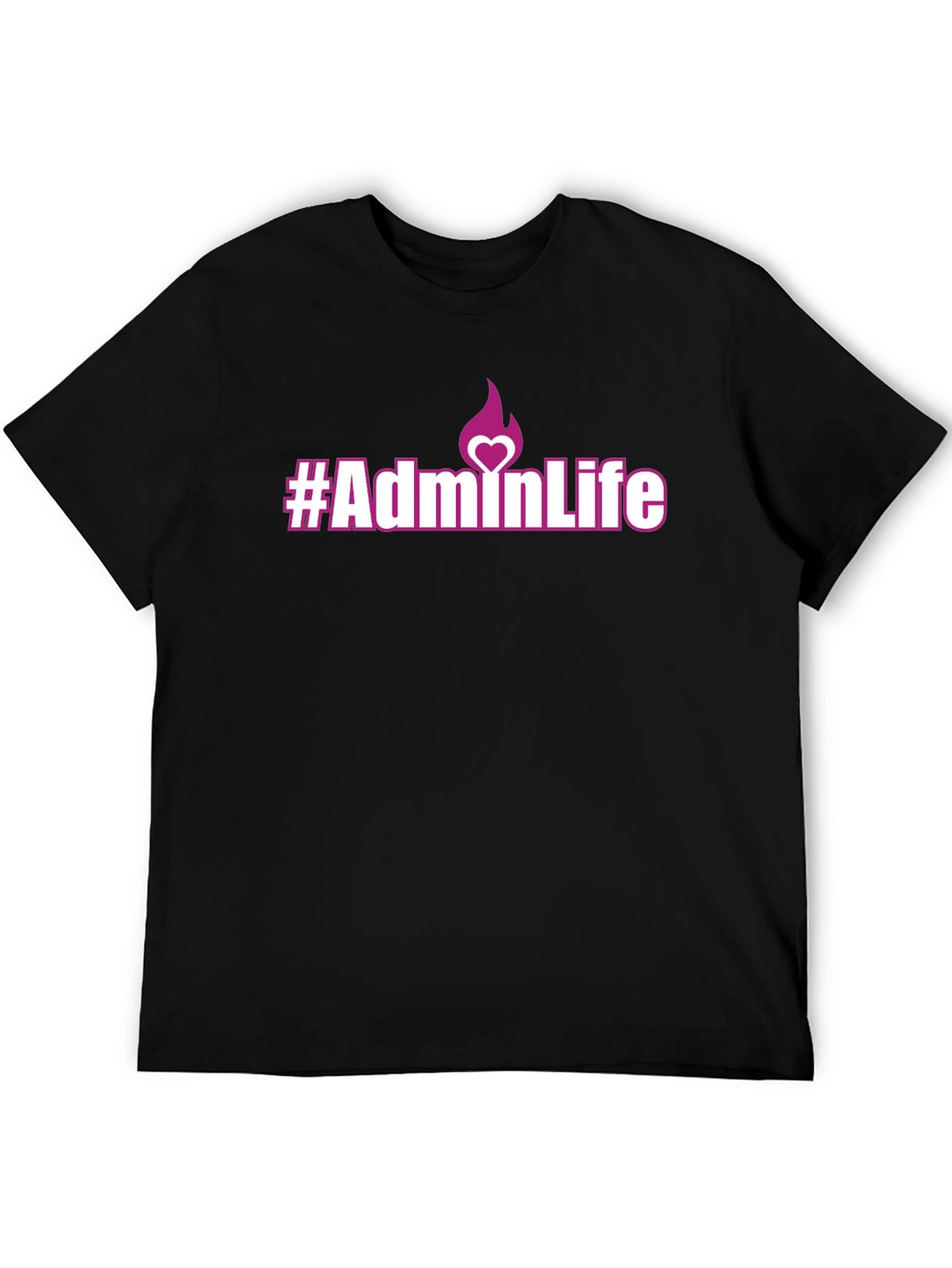 #AdminLife Graphic T-Shirt - Black Casual Tee
