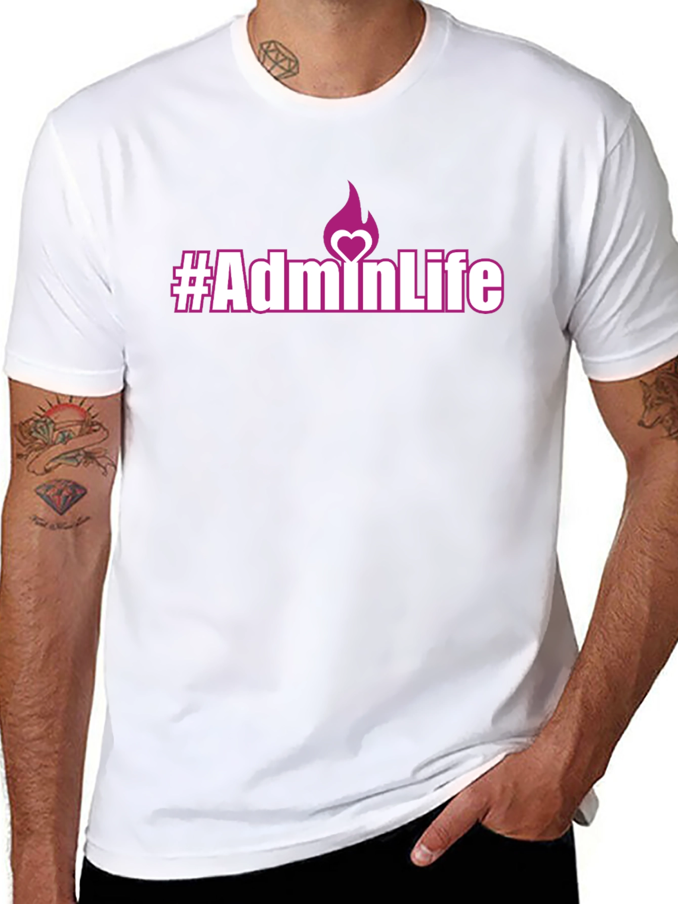 #AdminLife Graphic T-Shirt - Black Casual Tee