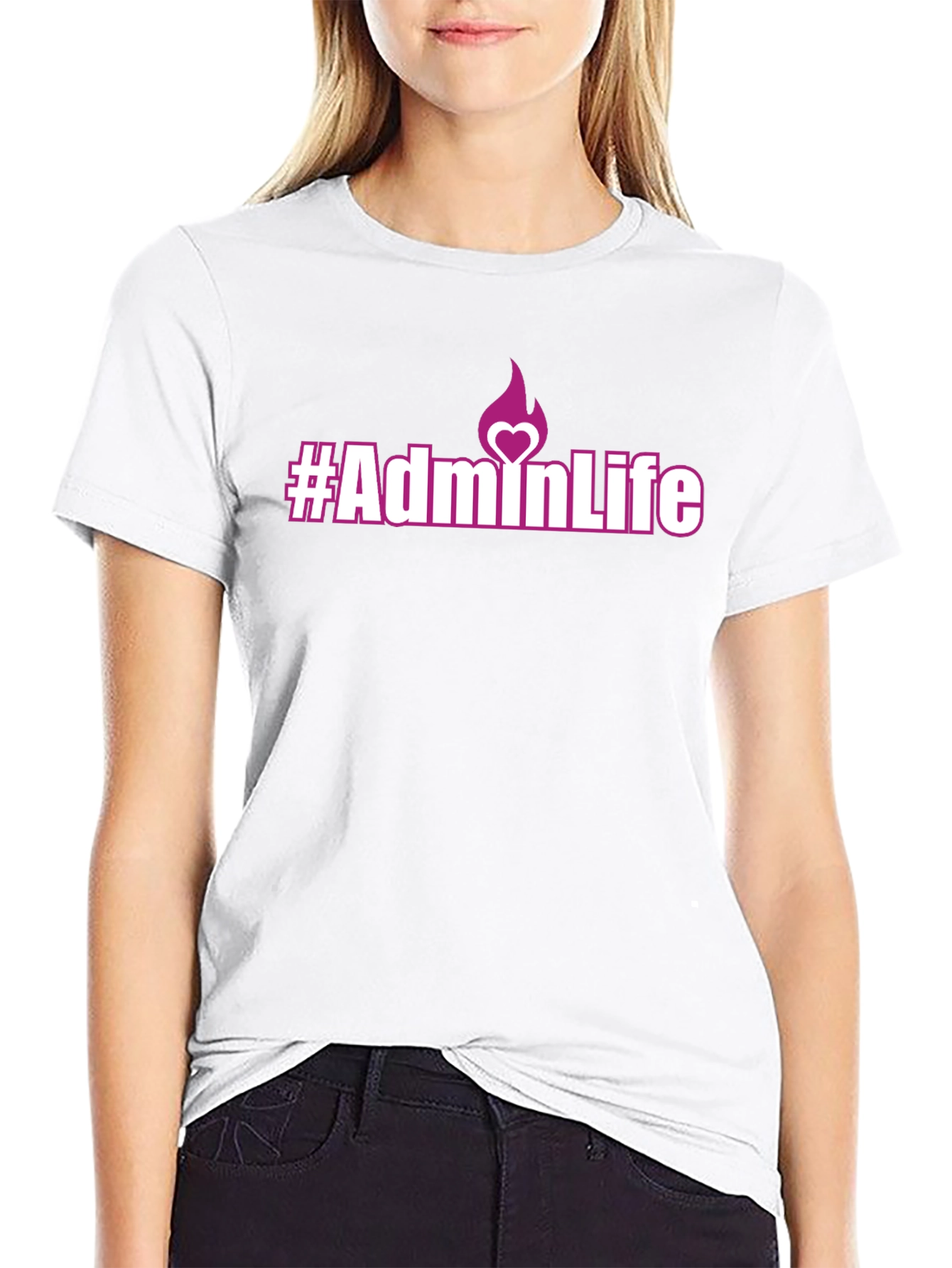 #AdminLife Graphic T-Shirt - Black Casual Tee