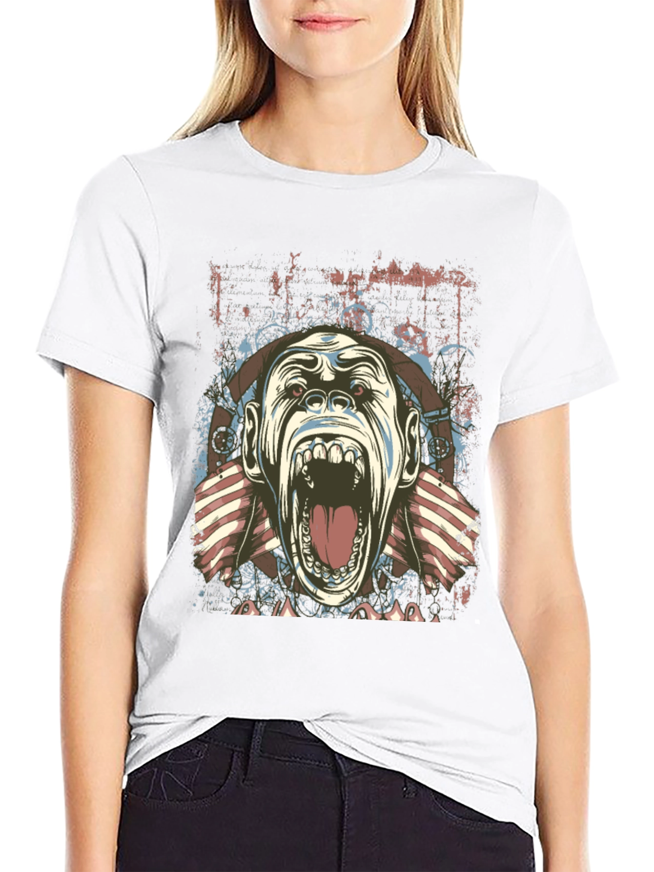Screaming Gorilla Graphic Tee - Unique Design