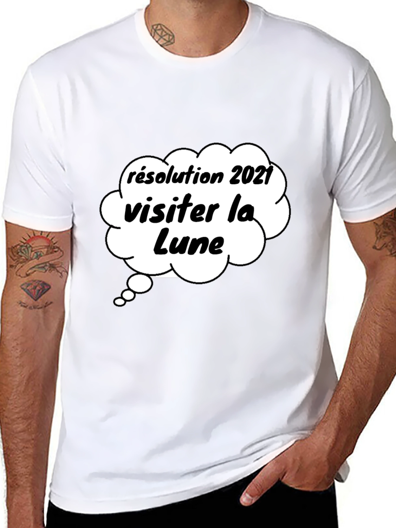 Lunar Resolution T-Shirt - French Novelty Tee