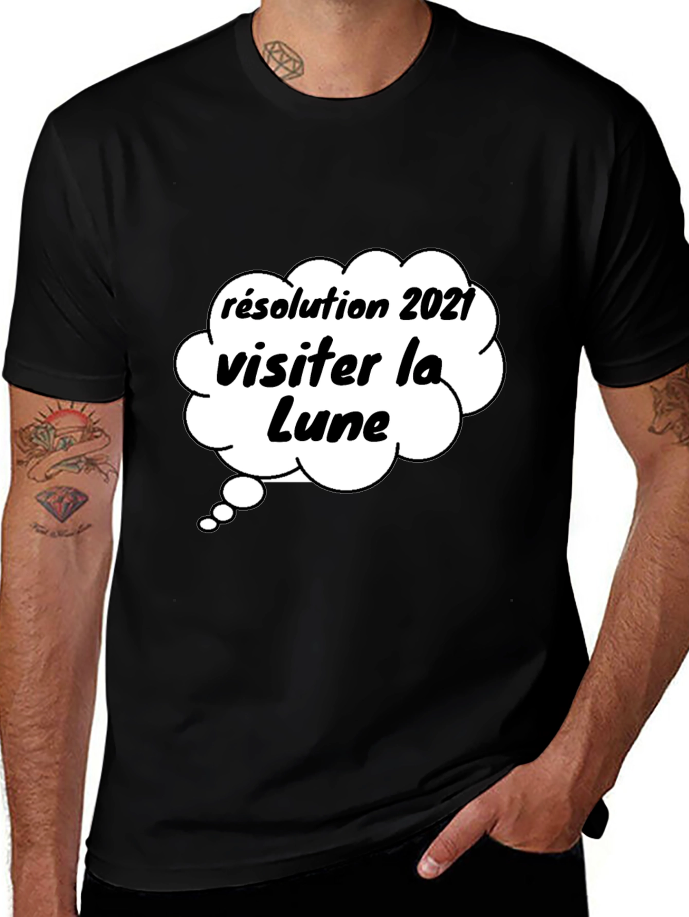 Lunar Resolution T-Shirt - French Novelty Tee