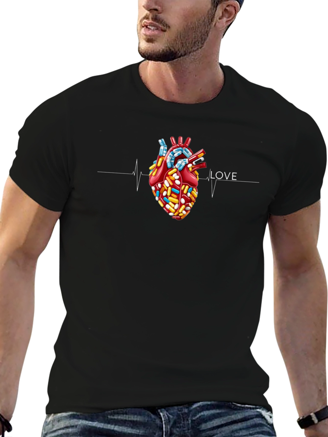 Pill Heart T-Shirt - Love RX Graphic Tee