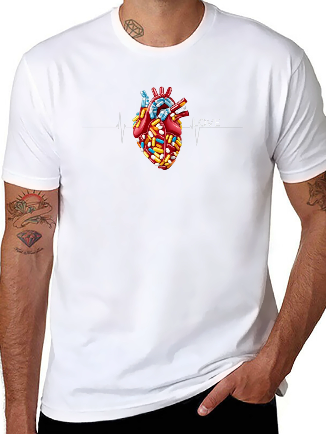 Pill Heart T-Shirt - Love RX Graphic Tee