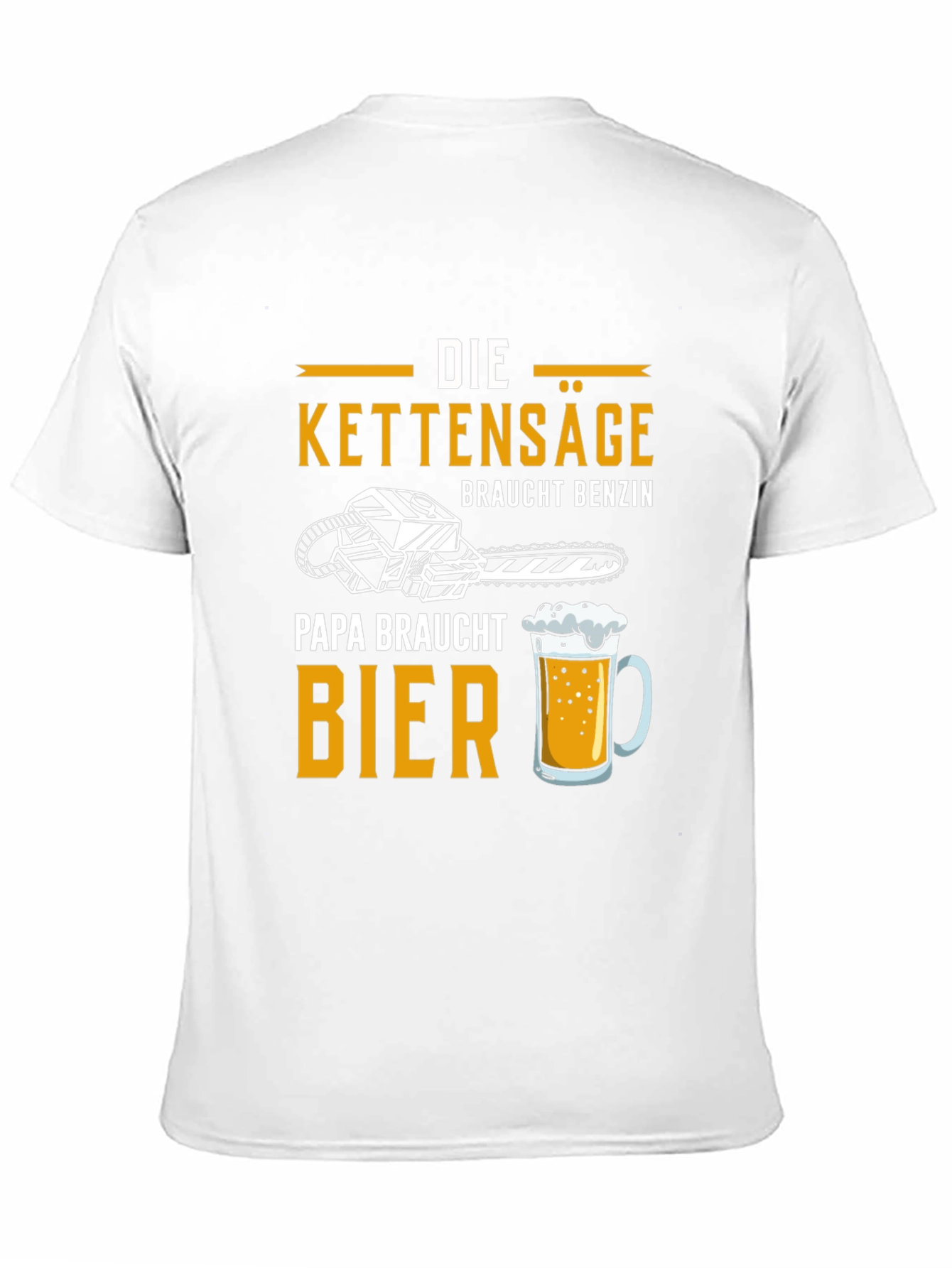 Chainsaw & Beer T-Shirt - Papa Needs a Beer