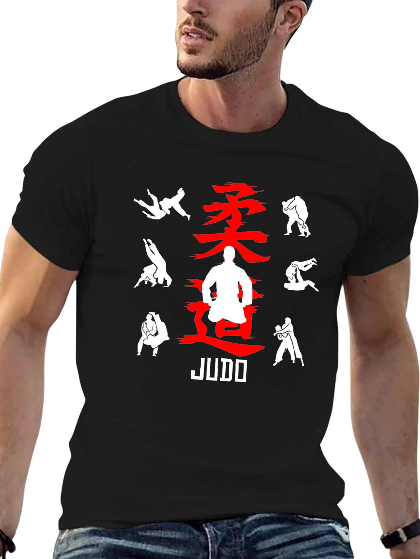 Judo Black Graphic Tee for Martial Arts Enthusiasts