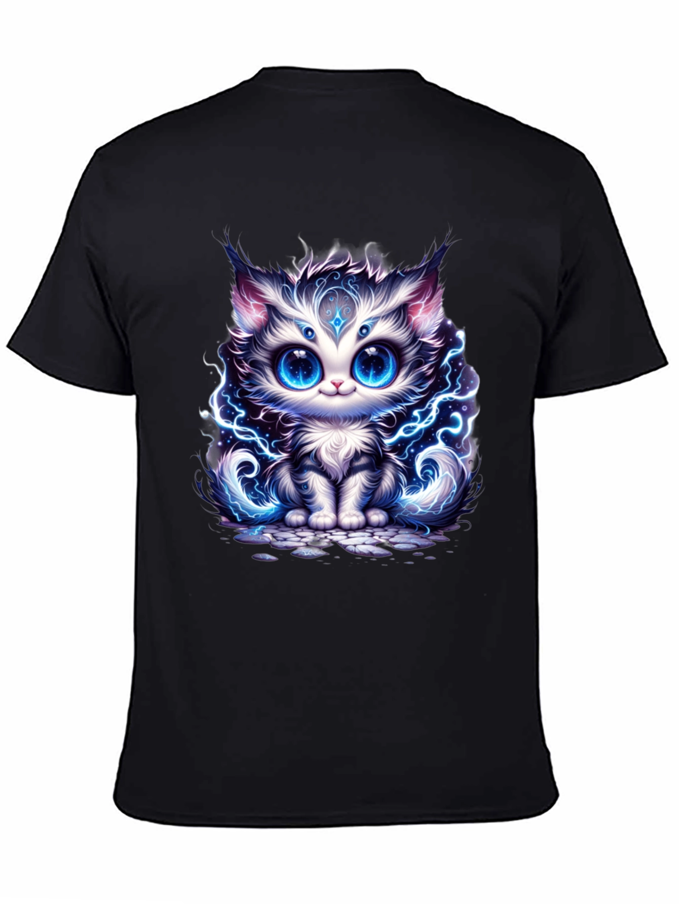 Mystical Cat T-Shirt - Cosmic Kitten Design