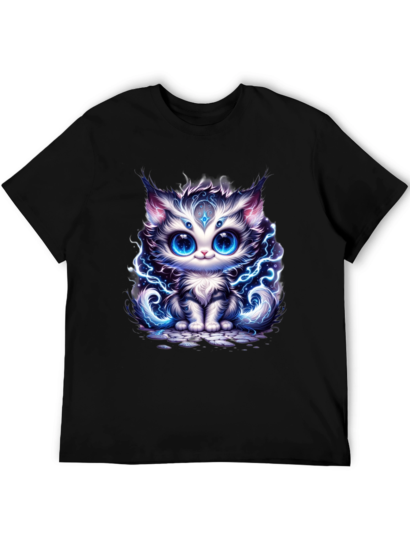 Mystical Cat T-Shirt - Cosmic Kitten Design