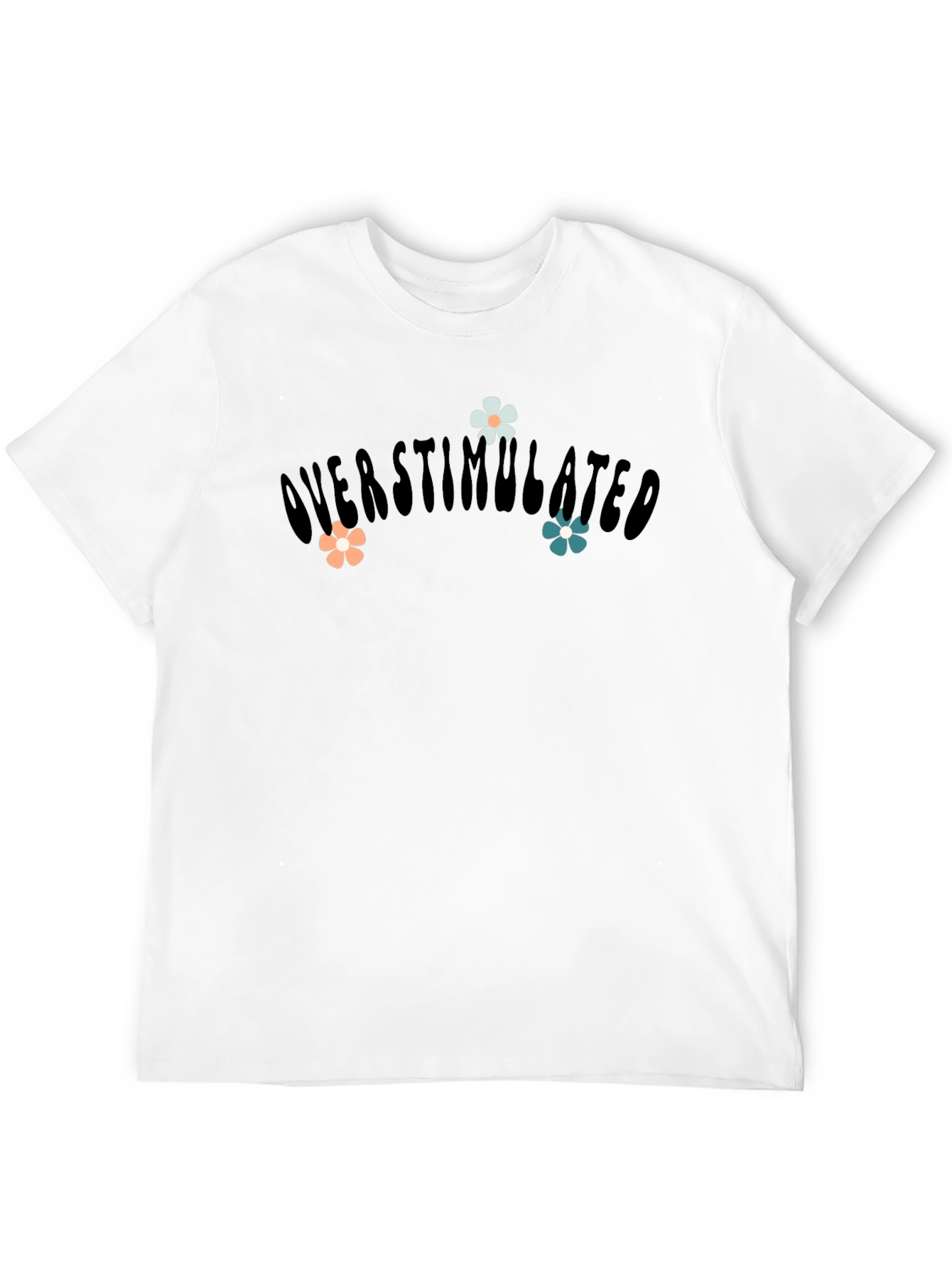 Overstimulated Floral Graphic Tee - Black