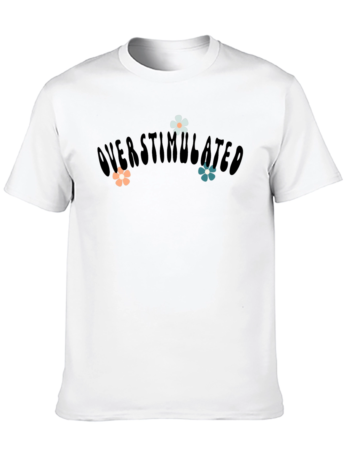 Overstimulated Floral Graphic Tee - Black