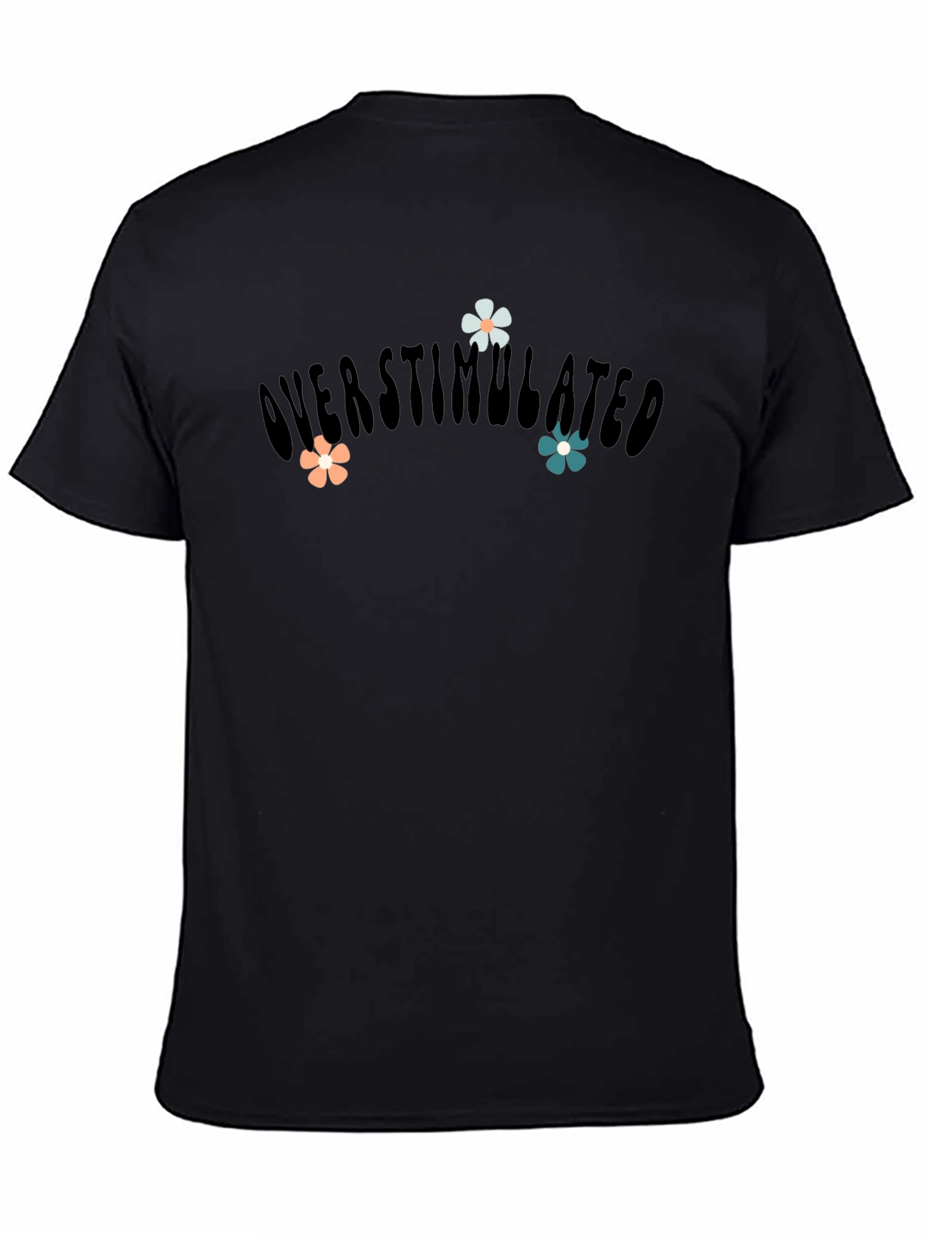 Overstimulated Floral Graphic Tee - Black